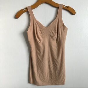 COMMANDO WOMENS SMOOTHING TANK TOP BEIGE SCOOPED NECK MEDIUM